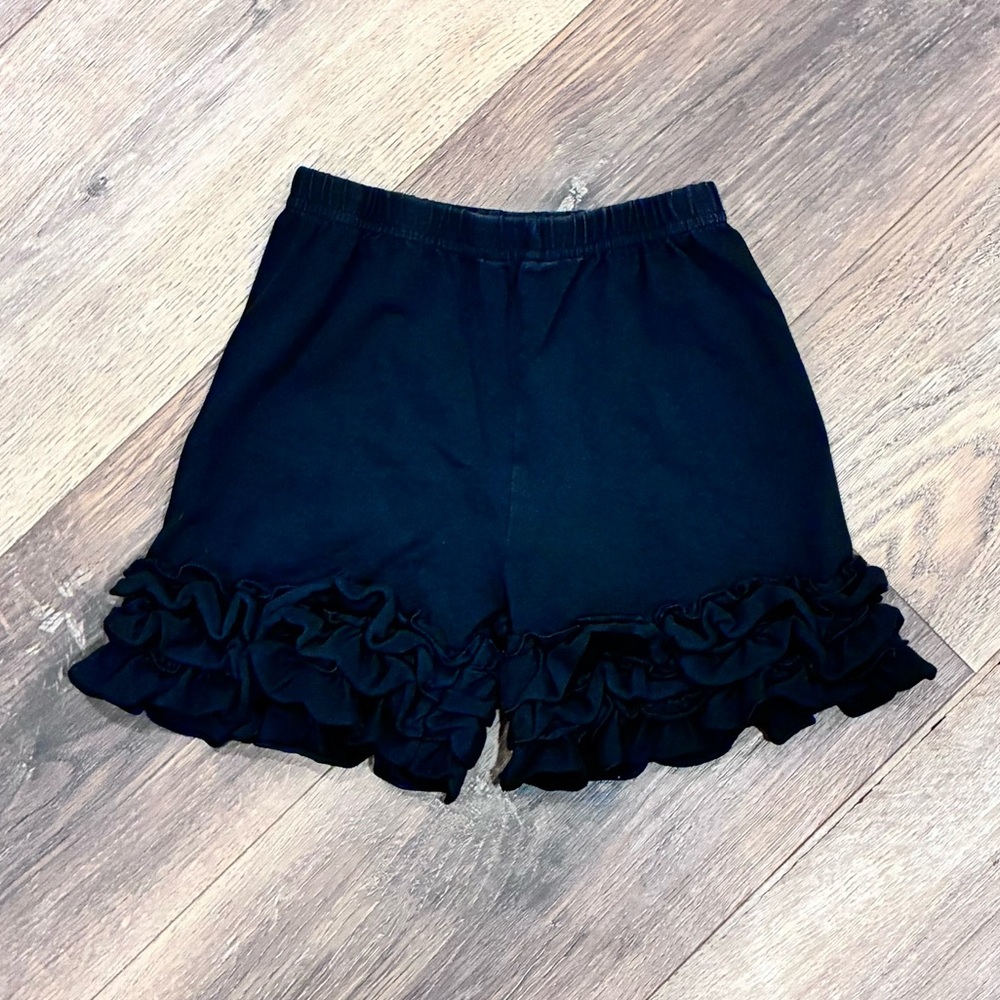 Black Ruffle Hem Shorts Bottoms Summer 5T Girls